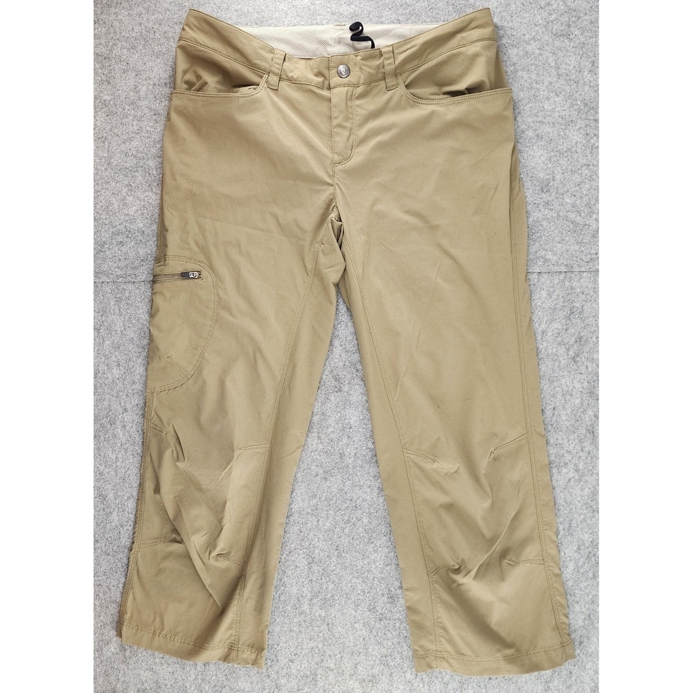 Patagonia Womens 6 Tan Common Capri Cropped‎ Hiking Cargo Pants Gorpcore Outdoor